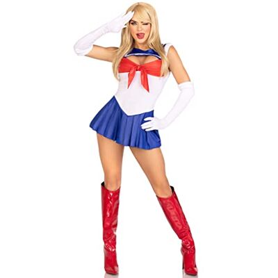 Leg Avenue Costume da marinaio sexy da donna, 3 pezzi, con gonna, taglia XL Leg Avenue Costume da marinaio sexy da donna, 3 pezzi, con gonna, taglia XL