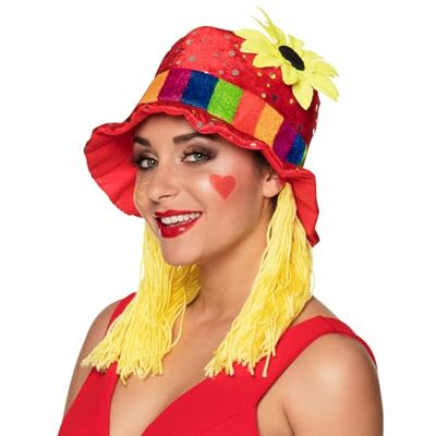 Boland 01213 Cappello Clara con girasole e paillettes glitterate, carnevale, halloween, festa in maschera, festa a tema Boland 01213 Cappello Clara con girasole e paillettes glitterate, carnevale, halloween, festa in maschera, festa a tema