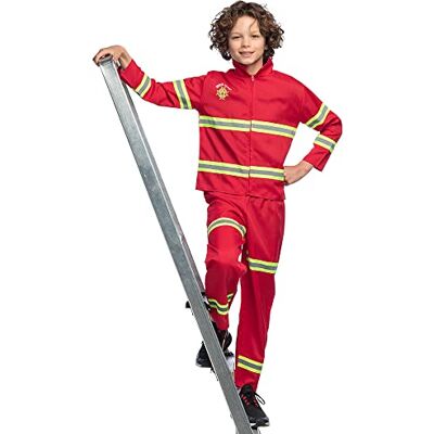 Boland Costume da pompiere per bambino, giacca e pantaloni, costume da pompiere, uniforme da pompiere, costume in maschera Boland Costume da pompiere per bambino, giacca e pantaloni, costume da pompiere, uniforme da pompiere, costume in maschera