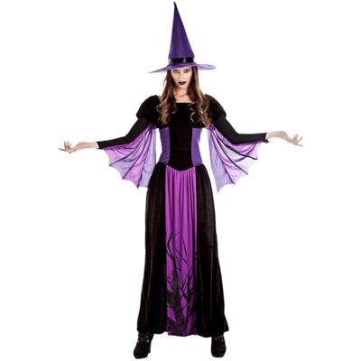 Boland Costume da Strega al chiaro di luna per donna, set da strega con cappello e abito per Halloween, Carnevale e feste a tema, costume da fiaba Boland Costume da Strega al chiaro di luna per donna, set da strega con cappello e abito per Halloween, Carnevale e feste a tema, costume da fiaba