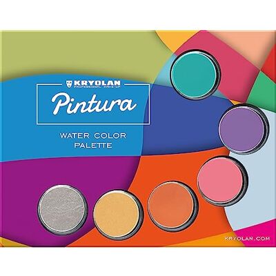 Kryolan Palette di colori ad acqua con pennello e spugna, 2-6 colori, lavabile, vegano, senza profumo, senza parabeni, senza glutine, ideale per trucco per bambini, feste, carnevale, Halloween Kryolan Palette di colori ad acqua con pennello e spugna, 2-6 colori, lavabile, vegano, senza profumo, senza parabeni, senza glutine, ideale per trucco per bambini, feste, carnevale, Halloween