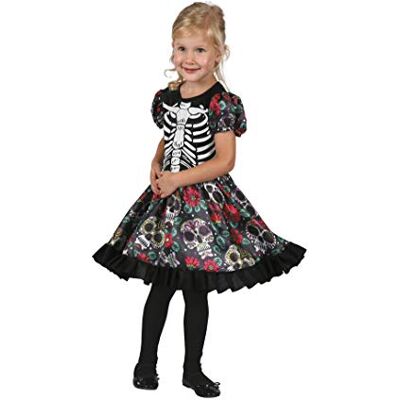 ALBI - Dia de los Muertos - 3-4 anni - Dia de los Muertos - Costume ALBI - Dia de los Muertos - 3-4 anni - Dia de los Muertos - Costume