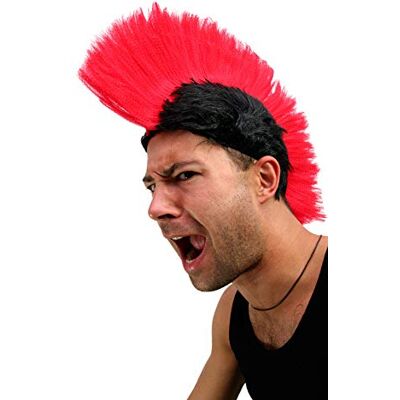 WIG ME UP Carnevale: Parrucca Punk, taglio Mohawk/irochese, Spartano WIG ME UP Carnevale: Parrucca Punk, taglio Mohawk/irochese, Spartano