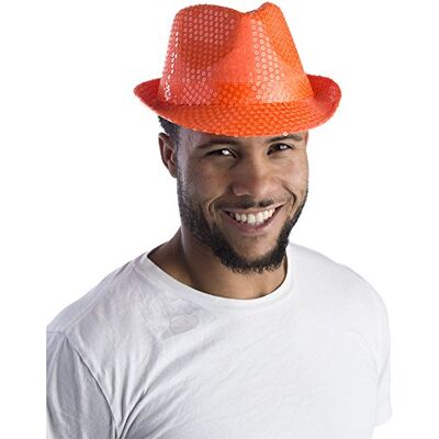 Dress Up America Cappello Fedora con Paillettes per Adulti – Cappello da Festa Luccicante, Accessorio Costume per Halloween, Danza e Serate a Tema Dress Up America Cappello Fedora con Paillettes per Adulti – Cappello da Festa Luccicante, Accessorio Costume per Halloween, Danza e Serate a Tema