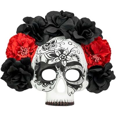 W WIDMANN MILANO Party Fashion Maschera Dia de los Muertos, per adulti, Regina dei Morti, Accessorio Day of the Dead W WIDMANN MILANO Party Fashion Maschera Dia de los Muertos, per adulti, Regina dei Morti, Accessorio Day of the Dead