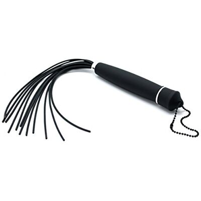 Rimba Latex Play Piccola frusta a 12 fili Nero 30 cm Rimba Latex Play Piccola frusta a 12 fili Nero 30 cm