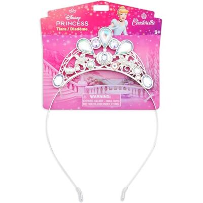 Disney Official Tiara Bimbi Cenerentola, Accessorio per Costume con Finitura Argentata, Strass Colorati e filigrana Floreale Disney Official Tiara Bimbi Cenerentola, Accessorio per Costume con Finitura Argentata, Strass Colorati e filigrana Floreale
