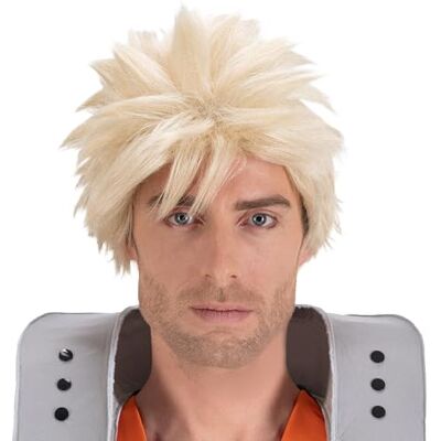 Chaks Katsuki Bakugo Parrucca da uomo, accessorio ufficiale My Hero Academia, Anime Wig per Carnevale e Comic Con Chaks Katsuki Bakugo Parrucca da uomo, accessorio ufficiale My Hero Academia, Anime Wig per Carnevale e Comic Con