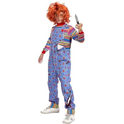 Spooktacular Creations Costume di Halloween da Chucky per bambino, tuta e parrucca del costume da Chucky per bambini Piccolo (5-7 anni) Spooktacular Creations Costume di Halloween da Chucky per bambino, tuta e parrucca del costume da Chucky per bambini Piccolo (5-7 anni)