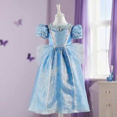 Disney Official, Costume Bimbi Cenerentola, Abito Blu da Principessa per Feste in Maschera, Giochi di Ruolo e Halloween, 7-8 Anni Disney Official, Costume Bimbi Cenerentola, Abito Blu da Principessa per Feste in Maschera, Giochi di Ruolo e Halloween, 7-8 Anni