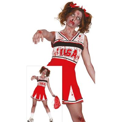 Fiestas Guirca - Costume da cheerleader zombie Taglia XL 44-46 Fiestas Guirca - Costume da cheerleader zombie Taglia XL 44-46
