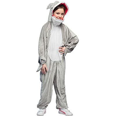 Boland Costume da squalo in peluche, unisex, tuta, tuta integrale, tutina, costume per carnevale e festa di motto Boland Costume da squalo in peluche, unisex, tuta, tuta integrale, tutina, costume per carnevale e festa di motto