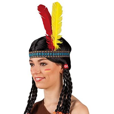 Boland Cerchietto indiano con piume, elastico per capelli, cowboy, western, apache, carnevale, halloween, festa in maschera, festa a tema Boland Cerchietto indiano con piume, elastico per capelli, cowboy, western, apache, carnevale, halloween, festa in maschera, festa a tema