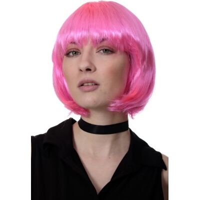 WIG ME UP Bellissimo Parrucca da Party, Caschetto, Rosa, Disco, Corta & Impertinente PW0114-PC5 WIG ME UP Bellissimo Parrucca da Party, Caschetto, Rosa, Disco, Corta & Impertinente PW0114-PC5