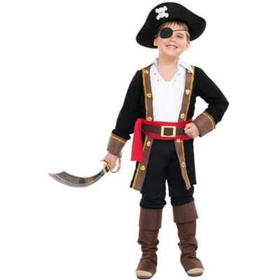 Boland Costume da pirata per bambino, 6 pezzi, costume in maschera per feste a tema, Halloween o carnevale, costume da marinaio Boland Costume da pirata per bambino, 6 pezzi, costume in maschera per feste a tema, Halloween o carnevale, costume da marinaio