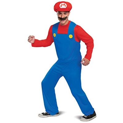 Disguise Super Mario MARIO CLASSIC ADULT L/XL 42-46 Disguise Super Mario MARIO CLASSIC ADULT L/XL 42-46