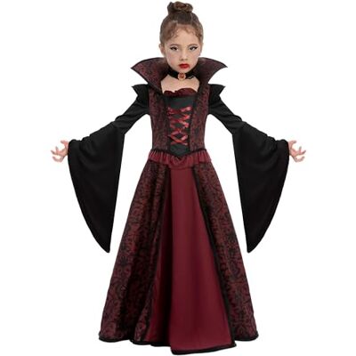 Spooktacular Creations Royal Vampire Costume Set for Girls Halloween Dress Up Party, Role-Playing, Carnival Cosplay, Vampire-Themed Party (Small (5 – 7 yrs)) Spooktacular Creations Royal Vampire Costume Set for Girls Halloween Dress Up Party, Role-Playing, Carnival Cosplay, Vampire-Themed Party (Small (5 – 7 yrs))