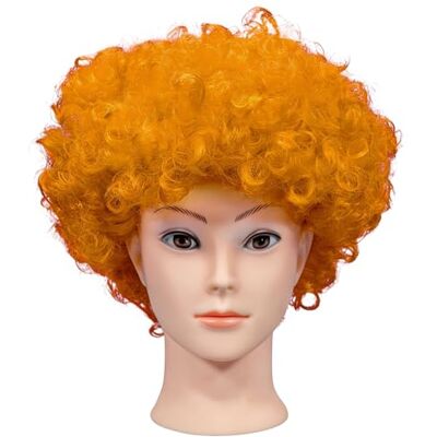 SHATCHI Parrucche afro ricci capelli rimbalzanti per travestimento festa costume discoteca accessorio unisex 60s 70s 80s tema zenzero SHATCHI Parrucche afro ricci capelli rimbalzanti per travestimento festa costume discoteca accessorio unisex 60s 70s 80s tema zenzero