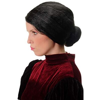WIG ME UP 69020-P103 Parrucca Donna Carnevale Nero Rigorosa Crocchia Governante Ballerina Nonna Zia delle Fiabe WIG ME UP 69020-P103 Parrucca Donna Carnevale Nero Rigorosa Crocchia Governante Ballerina Nonna Zia delle Fiabe