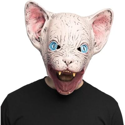 Boland Maschera in lattice Gatto dell'orrore, maschera da gatto per Halloween, Carnevale, feste a tema o costume da animale dell'orrore Boland Maschera in lattice Gatto dell'orrore, maschera da gatto per Halloween, Carnevale, feste a tema o costume da animale dell'orrore