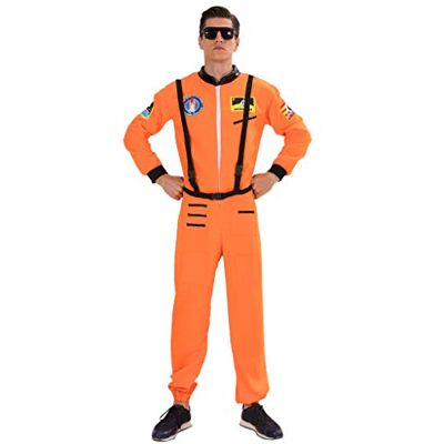 EraSpooky Costumi Costume da Astronauta da Uomo Vestito Operato Pilota Cosplay Halloween Party Funny Outfit per Uomini Adulti EraSpooky Costumi Costume da Astronauta da Uomo Vestito Operato Pilota Cosplay Halloween Party Funny Outfit per Uomini Adulti