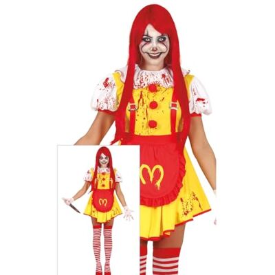 CARTOON Costume miss mckiller per adulti travestimento clown assassino horror carnevale halloween feste a tema cosplay CARTOON Costume miss mckiller per adulti travestimento clown assassino horror carnevale halloween feste a tema cosplay