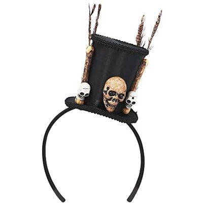 Boland Tiara Voodoo, cerchietto con mini cappello e teschio, mamma wata, guaritore meraviglioso, copricapo, accessorio, Halloween, carnevale, festa a tema Boland Tiara Voodoo, cerchietto con mini cappello e teschio, mamma wata, guaritore meraviglioso, copricapo, accessorio, Halloween, carnevale, festa a tema