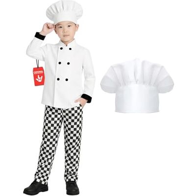 Fun Shack Costume Chef Bambino, Costume Cuoco Halloween Bambino, M Fun Shack Costume Chef Bambino, Costume Cuoco Halloween Bambino, M