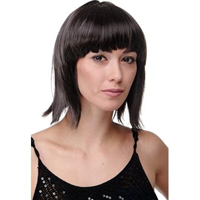 WIG ME UP Bellissimo Parrucca da Party, Caschetto, Castano Scuro, Disco, Corta & Impertinente PW0114-P2 WIG ME UP Bellissimo Parrucca da Party, Caschetto, Castano Scuro, Disco, Corta & Impertinente PW0114-P2
