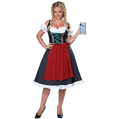 California Costumes Costume da donna Oktoberfest Fraulein, nero, taglia XL, tinta unita, rosso/grigio, XL California Costumes Costume da donna Oktoberfest Fraulein, nero, taglia XL, tinta unita, rosso/grigio, XL