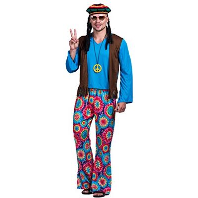 EraSpooky Da Uomo Adulto Anni 60 Settanta Trendy Hippie Stag Do Costume EraSpooky Da Uomo Adulto Anni 60 Settanta Trendy Hippie Stag Do Costume