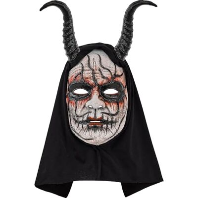 W WIDMANN MILANO Party Fashion Maschera spaventosa con cappuccio, per adulti, demone, accessorio per costume Halloween W WIDMANN MILANO Party Fashion Maschera spaventosa con cappuccio, per adulti, demone, accessorio per costume Halloween