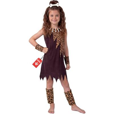 Fun Shack Costume Cavernicola Bambina, Preistorico Halloween Bambina, M Fun Shack Costume Cavernicola Bambina, Preistorico Halloween Bambina, M