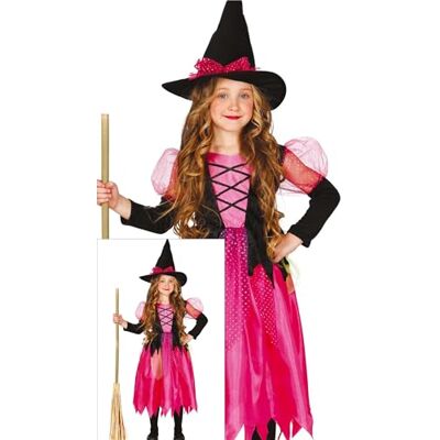 Fiestas Guirca - Costume di strega scintillante per bambino 3-4 anni Fiestas Guirca - Costume di strega scintillante per bambino 3-4 anni