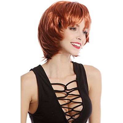 WIG ME UP SH-15-P130 Parrucca Donna Carnevale Halloween Corta Rosso Rosso ramato Anni 80 WIG ME UP SH-15-P130 Parrucca Donna Carnevale Halloween Corta Rosso Rosso ramato Anni 80