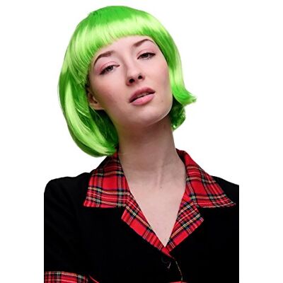 WIG ME UP Bellissimo Parrucca da Party, Caschetto, Verde Neon, Disco, Corta & Impertinente PW0114-PC15 WIG ME UP Bellissimo Parrucca da Party, Caschetto, Verde Neon, Disco, Corta & Impertinente PW0114-PC15