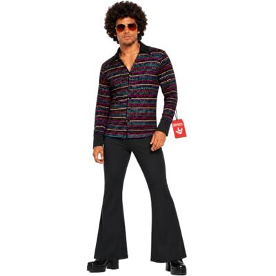Fun Shack Costume Anni 70 Uomo, Costume Disco Halloween Uomo, XL Fun Shack Costume Anni 70 Uomo, Costume Disco Halloween Uomo, XL