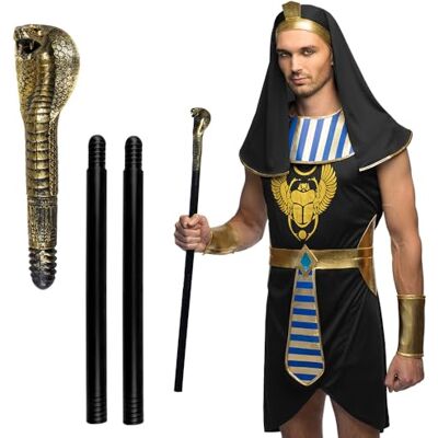 Boland Scettro di serpente, 3 pezzi, circa 82 cm, accessorio per carnevale, feste a tema e Halloween, accessorio per travestimento voodoo o africano Boland Scettro di serpente, 3 pezzi, circa 82 cm, accessorio per carnevale, feste a tema e Halloween, accessorio per travestimento voodoo o africano