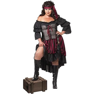 California Costumes DEGUISE TOI VEGAOO – Costume da pirata da donna – Vestito – Corsetto – Panno – – Costumi per adulti – Lavaggio a mano – Carnaval, Nero, XXL California Costumes DEGUISE TOI VEGAOO – Costume da pirata da donna – Vestito – Corsetto – Panno – – Costumi per adulti – Lavaggio a mano – Carnaval, Nero, XXL
