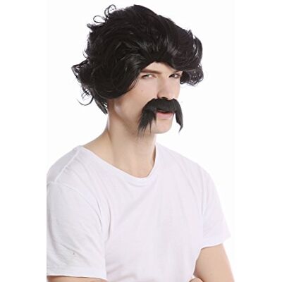 WIG ME UP 0025-ZA103 Parrucca&Barba Carnevale Halloween Bandito Messico Sud America Gangester Cartello Droga Boss Nero WIG ME UP 0025-ZA103 Parrucca&Barba Carnevale Halloween Bandito Messico Sud America Gangester Cartello Droga Boss Nero