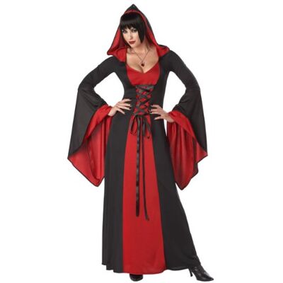 California Costumes 1148 Costume da adulto con cappuccio, taglia XL, colore: Rosso/Nero California Costumes 1148 Costume da adulto con cappuccio, taglia XL, colore: Rosso/Nero