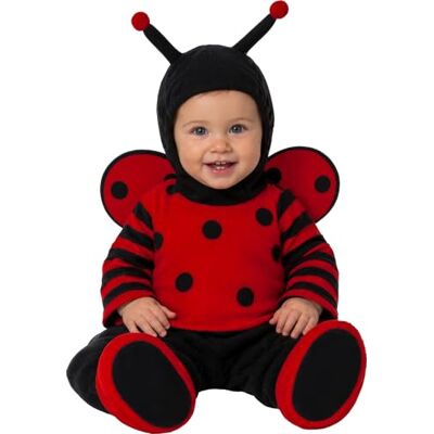 FIESTAS GUIRCA Costume di Coccinella Baby (12-18 Mesi) Ali, Cappuccio, Tuta e Piedi Costumi Infantili per Carnevale, Halloween e Feste in Maschera Ideale per Bebè Unisex Nero e Rosso FIESTAS GUIRCA Costume di Coccinella Baby (12-18 Mesi) Ali, Cappuccio, Tuta e Piedi Costumi Infantili per Carnevale, Halloween e Feste in Maschera Ideale per Bebè Unisex Nero e Rosso