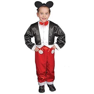 Dress Up America Costume di Lusso da Topolino per Bambini Include Giacca da Smoking con Gilet, Pantaloni e Copricapo Ideale per Halloween, Carnevale e Feste a Tema Dress Up America Costume di Lusso da Topolino per Bambini Include Giacca da Smoking con Gilet, Pantaloni e Copricapo Ideale per Halloween, Carnevale e Feste a Tema