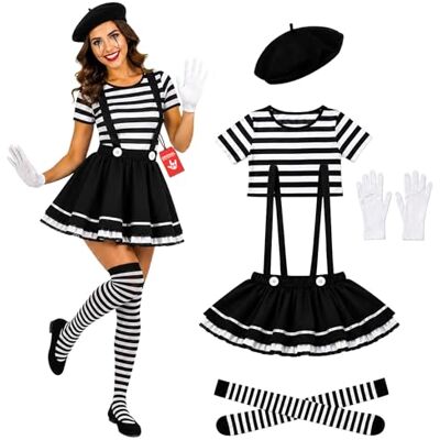 Fun Shack Costume Mimo Donna, Costume Halloween Donna, XL Fun Shack Costume Mimo Donna, Costume Halloween Donna, XL