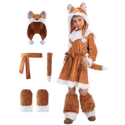 Spooktacular Creations Sweet Girls Fox Costume Set for Halloween Dress Up Party, Role-Playing, Carnival Cosplay, Jungle-Themed Party (Large (10-12 yrs)) Spooktacular Creations Sweet Girls Fox Costume Set for Halloween Dress Up Party, Role-Playing, Carnival Cosplay, Jungle-Themed Party (Large (10-12 yrs))