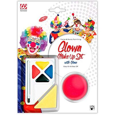 CARTOON Trucco da clown con naso accessori per travestimenti halloween carnevale make up per decorare il viso CARTOON Trucco da clown con naso accessori per travestimenti halloween carnevale make up per decorare il viso