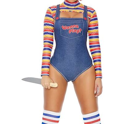 Forplay Wanna Play Costume gotico da donna, 5 pezzi, Multicolore, Medium/Large Forplay Wanna Play Costume gotico da donna, 5 pezzi, Multicolore, Medium/Large