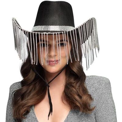 Cappello da cowboy Boland Showgirl - Donna - Nero - Costume Cappello da cowboy Boland Showgirl - Donna - Nero - Costume