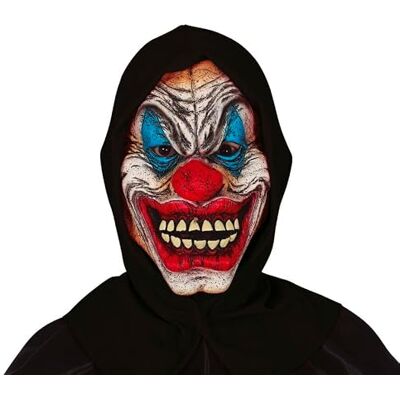 Guirca Modello - Maschera da clown con cappuccio nero Guirca Modello - Maschera da clown con cappuccio nero