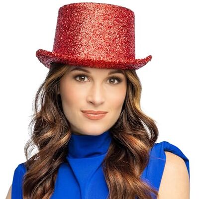 Boland Cilindro, misura 59 cm, cappello da festa glitterato per costumi, Carnevale e feste a tema Boland Cilindro, misura 59 cm, cappello da festa glitterato per costumi, Carnevale e feste a tema
